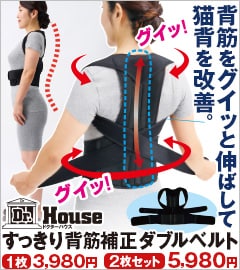 Dr.House すっきり背筋補正ダブルベルト