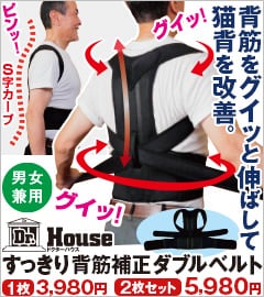 Dr.House すっきり背筋補正ダブルベルト