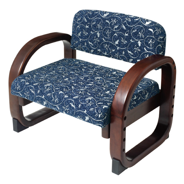 思いやり座敷椅子(1脚 つた柄（紺）): 家具・インテリア／はぴねすくらぶ