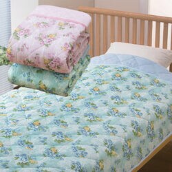 Konta綿毛布ブルー×2、ピンク×2 柔らかコットン100％ガーゼキルトケット(2色組（ピンク・ブルー