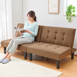 多機能リクライニングソファーベッド(ブラウン): 寝具／はぴねすくらぶ