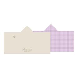 ベージュ×パープルチェック