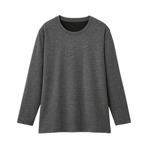 杢グレー/長袖シャツ