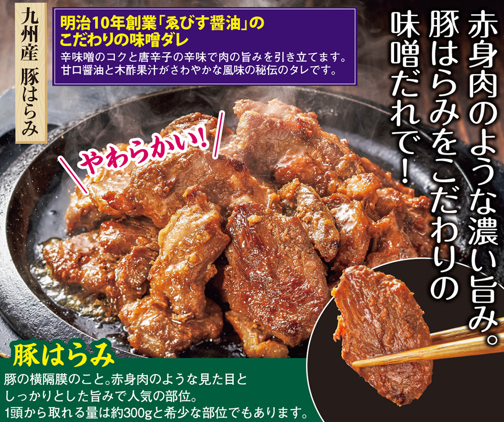 九州産たれ漬け豚はらみ 10袋セット: 食品・スイーツ／はぴねすくらぶ