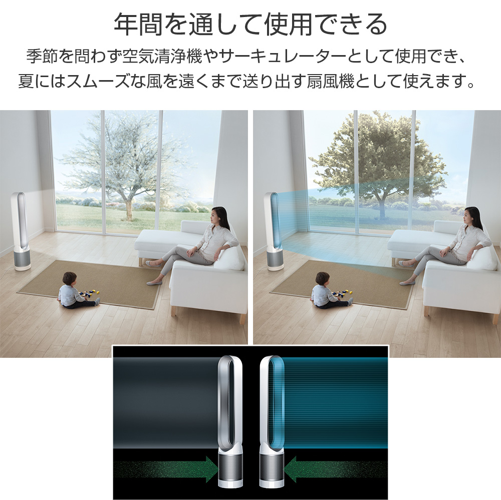 DYSON ダイソン 空気清浄機能付タワーファン TP00 WS-