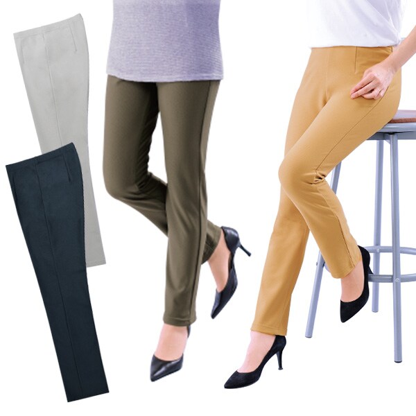 ウォーフィルイージースリムパンツ 股下63cm S キャメル レディースファッション はぴねすくらぶ