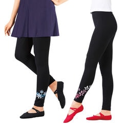 ラメプリントレギンス2色組