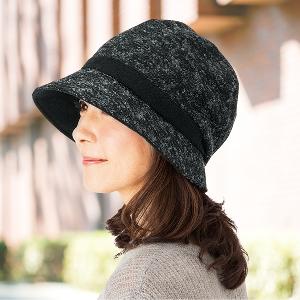 あったか小顔クロッシェ帽子