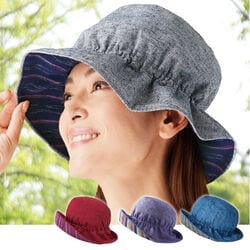 久留米織リバーシブル帽子
