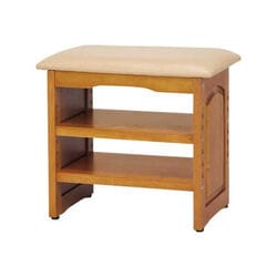 木製収納付玄関ベンチ