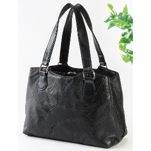 ラム革パッチワークのフォーマル手提げ