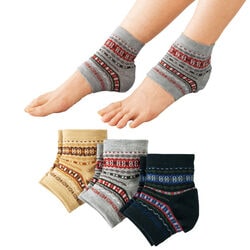 履くだけ！かかと自慢サポーター3色6足組