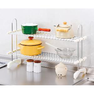 伸縮式ステンレス整理棚