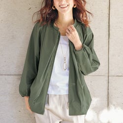 タック使いスタンド衿ジャケット