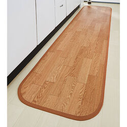 抗菌・防カビ・防汚木目調キッチンマット