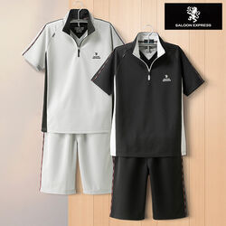 サルーン・エクスプレス ハーフジップ切替スーツ2色組