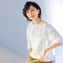 PINKY&DIANNE｜◇リーフ柄レースシャツ | Rakuten Fashion(楽天