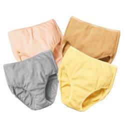 綿100％深ばきやわらかスムース編みショーツ4色8枚組