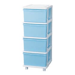 キャスター付4段チェスト