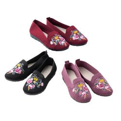 刺しゅうの美脚スリッポン