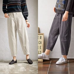 コーデュロイ コクーンパンツ