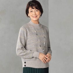 かすり変化編みセーター