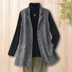 テーラー衿ツィード調ベスト