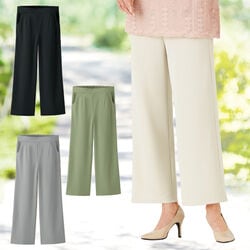 柔肌ゆったりワイドパンツ