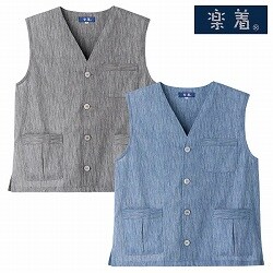 楽着 紳士高島ちぢみベスト