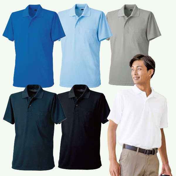 サイズ豊富吸汗速乾半袖ポロシャツ