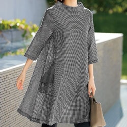 ギンガムサッカーワンピース