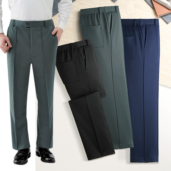 日本製ストレッチUV楽々スラックス