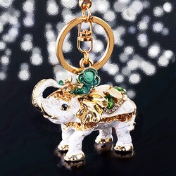 幸せ運ぶ象のキーホルダー