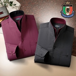 フランコ・コレツィオーニ 二重変化襟ドレスシャツ2色組