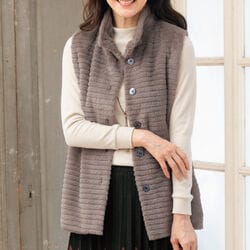 フェイクファーベスト