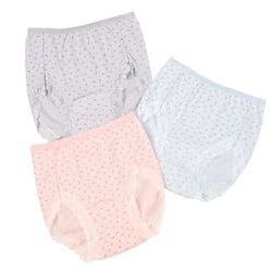 小花柄プリント安心ショーツ3色組