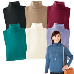 日本製ウール混タートルセーター