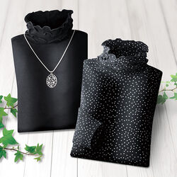 綿100吸湿発熱メロウ衿プルオーバー2枚組