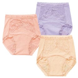 吸水パッド専用レースショーツ3色組