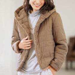 エコファーリバーシブルショートコート