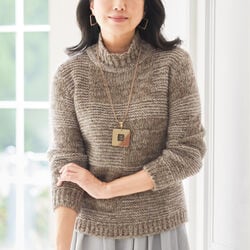 杢調デザインセーター