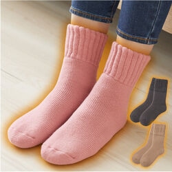 ふかふかシャギーのあたたか靴下3色組