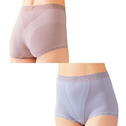 クロスで引上げ骨盤底筋ショーツ2色組