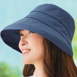 年中かぶれるUVデニム調帽子