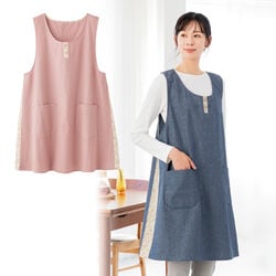 サイドプリーツチュニックエプロン