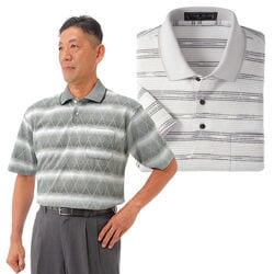 日本製 ジャカード半袖ポロ