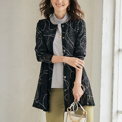 総レースプリントジャケット