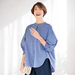 ストライプドルマンシャツ