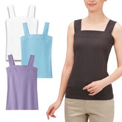 綿100チラ見え防止タンクトップ