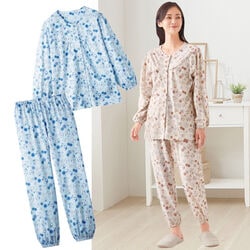 綿100着替え楽らくゆったりパジャマ